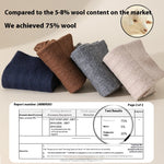 Pure Wool Socks Fallwinter Mid-calf Length Thermal Fleece-lined
