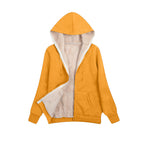 Fleece-lined Thickened Hooded Plush Women's Coat
