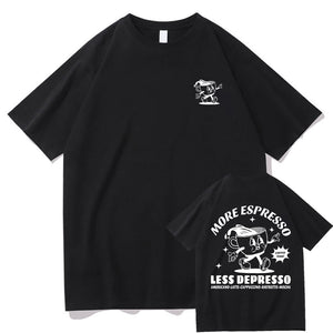 More Espresso Less Depression T-shirt Ancient Pattern Men And Women